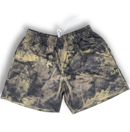 Leaf Pattern Mesh Short